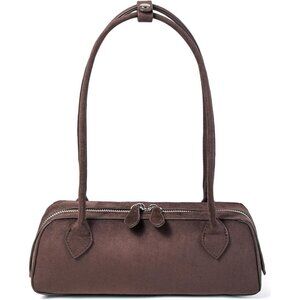 Women’s Suede Coffee  Retro Vintage Hobo Bag | Small Satchel for Work & Vacation